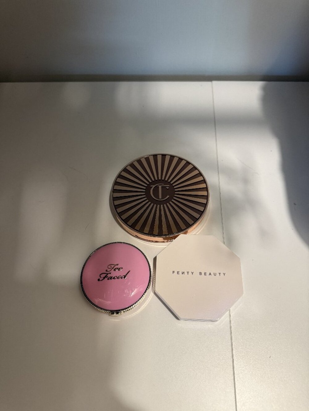 Charlotte Tilbury Bronzer, Fenty Beauty Highlighter & Too Faced Blush Bundle